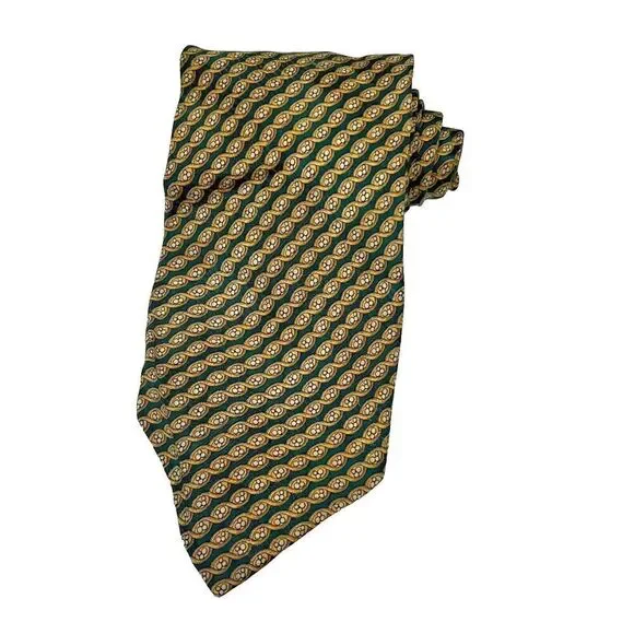 VALENTINO Garavani solid black 100% Silk tie authentic yellowformal designer